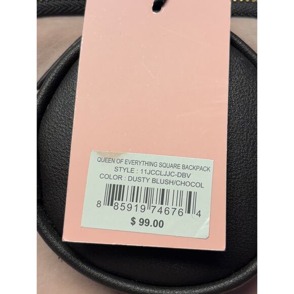Juicy Couture Queen of Everything Velour Backpack Dusty Blush NWT - Picture 8 of 8
